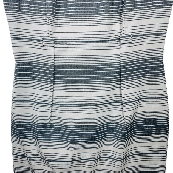 Business  work wear  Sheath Dress Women SZ 4 White Gray Striped Calvin Klein - Picture 8 of 16